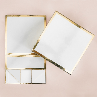 White & Gold Gift Boxes - SET of 25